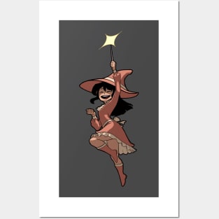 Spell Yeah Cute Witch Pink Outfit Variant (No Text) Posters and Art